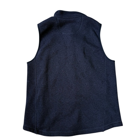 Men’s L.L. Bean Heathered Blue Sweater Fleece Vest | Size Medium - Picture 2 of 6